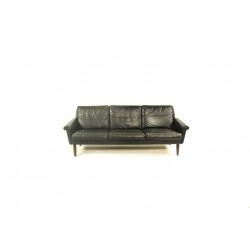 Skórzana Sofa Mid Century Modern, lata 1960