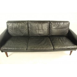 Skórzana Sofa Mid Century Modern, lata 1960
