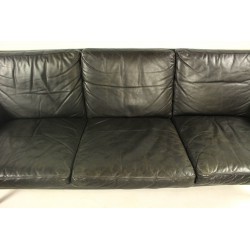 Skórzana Sofa Mid Century Modern, lata 1960