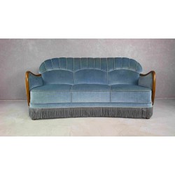 Duńska sofa welurowa, lata 50.
