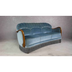 Duńska sofa welurowa, lata 50.