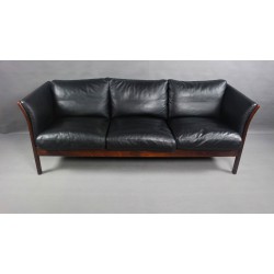 Czarna Sofa Skórzana,...