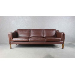 Sofa skandynawska ze skóry lata 70